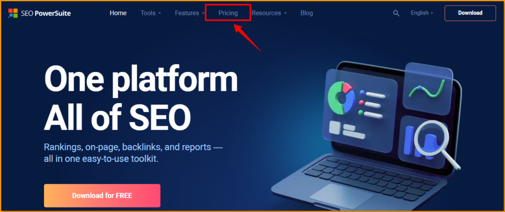 SEO Powersuite Official Webpage