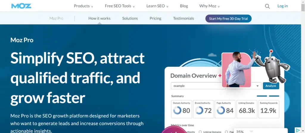 Moz Pro official website