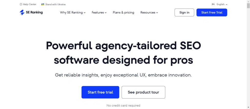 SE-Ranking website